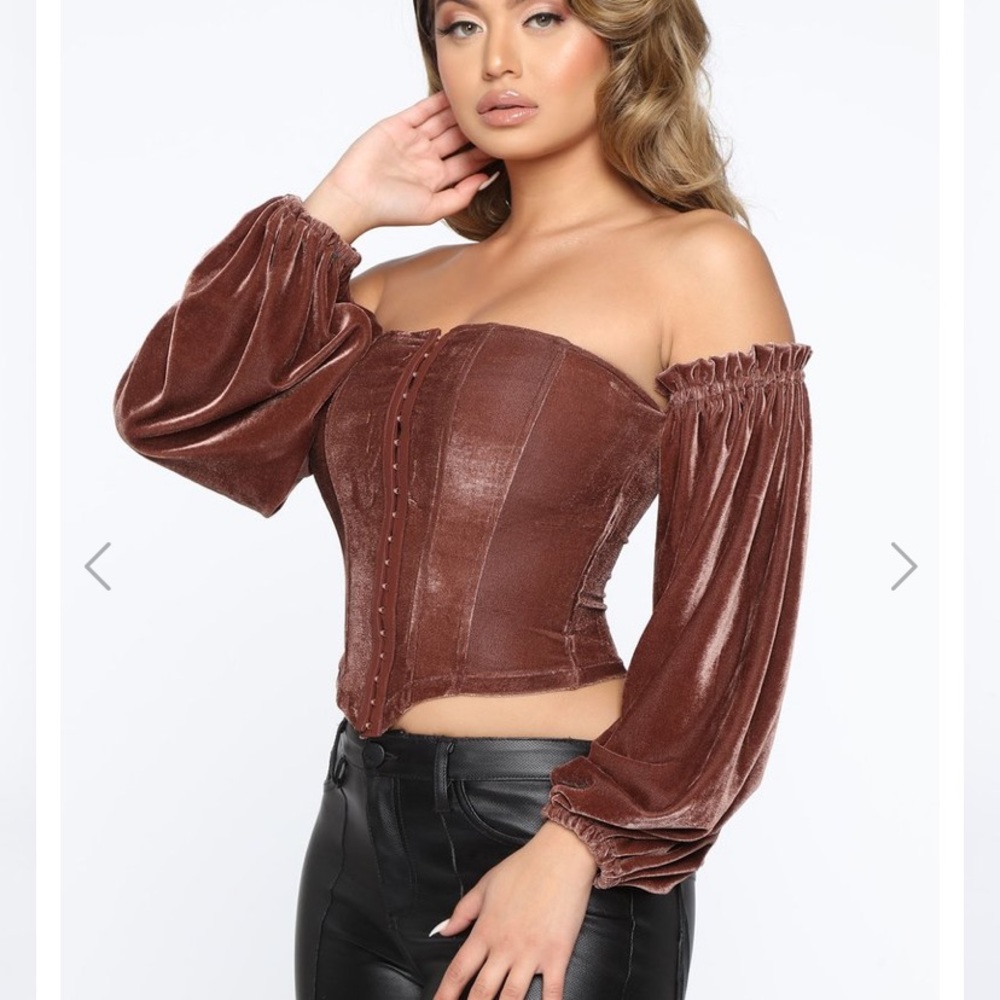 Velvet corset top